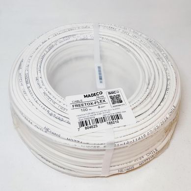 Cable libre de halgenos H07Z1-K 4mm blanco 100 mt