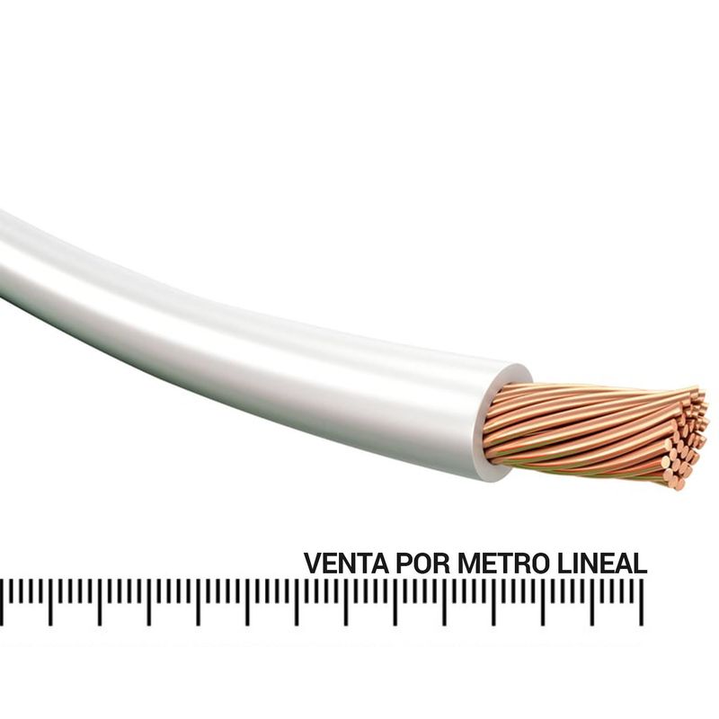 MADECO - Cable con Aislamiento Libre De Halógenos Blanco 4 mm2 Metro Lineal