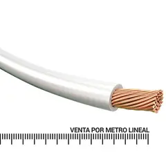 MADECO - Cable con Aislamiento Libre De Halógenos Blanco 4 mm2 Metro Lineal