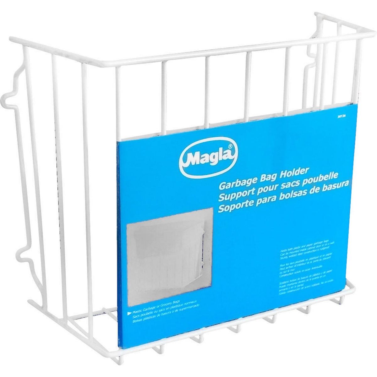 MAGLA - Canasta de Basura 16.65 Litros Metal Blanco