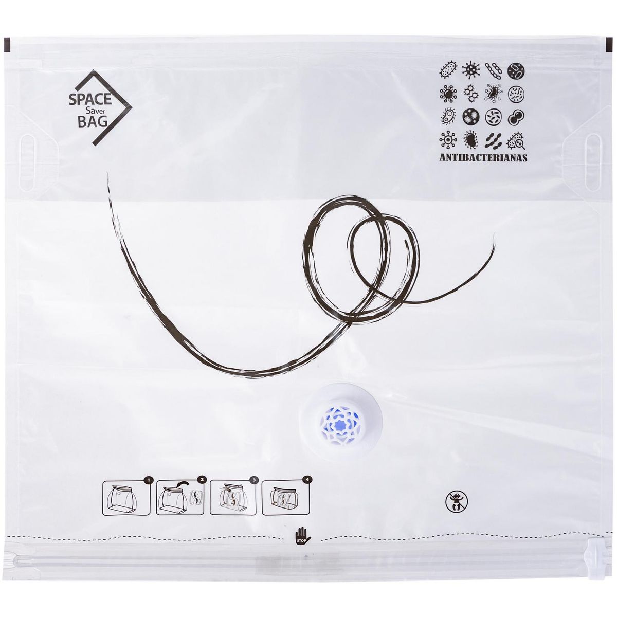 SPACE BAG - Bolsa Almacenaje al Vacío 42x46x24 cm Gris