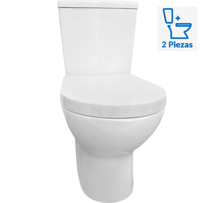 CORONA - Sanitario Two piece Dual Múltiple 6 Litros Navar Blanco