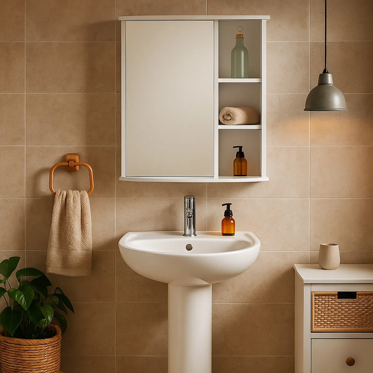 SENSI DACQUA - Botiquín 58x66x22 cm con espejo