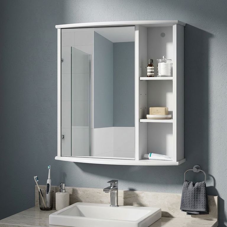 Botiquín Para Baño Con Espejo 58X66X22 Cm