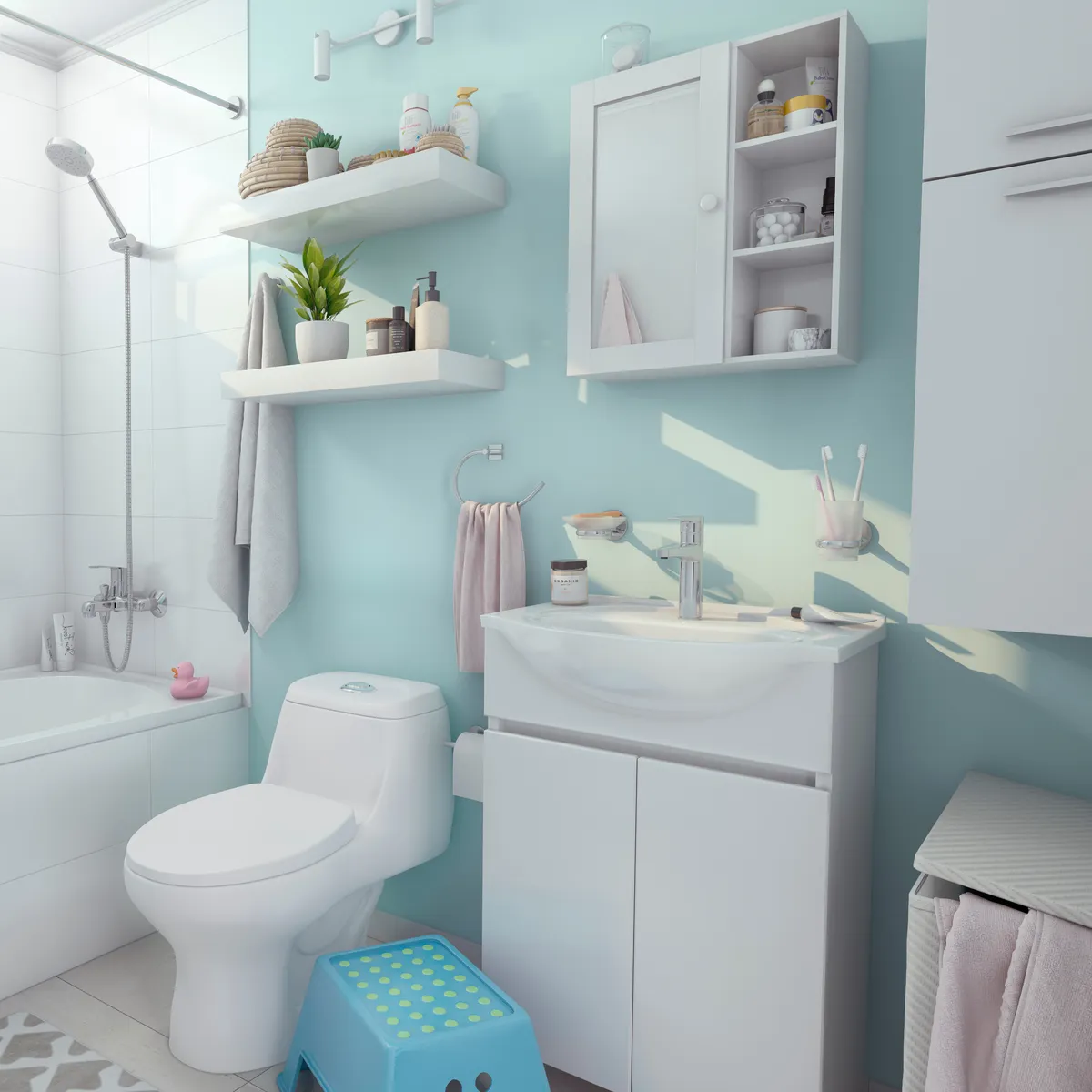 SENSI DACQUA - Botiquín 45x52x16 cm con espejo