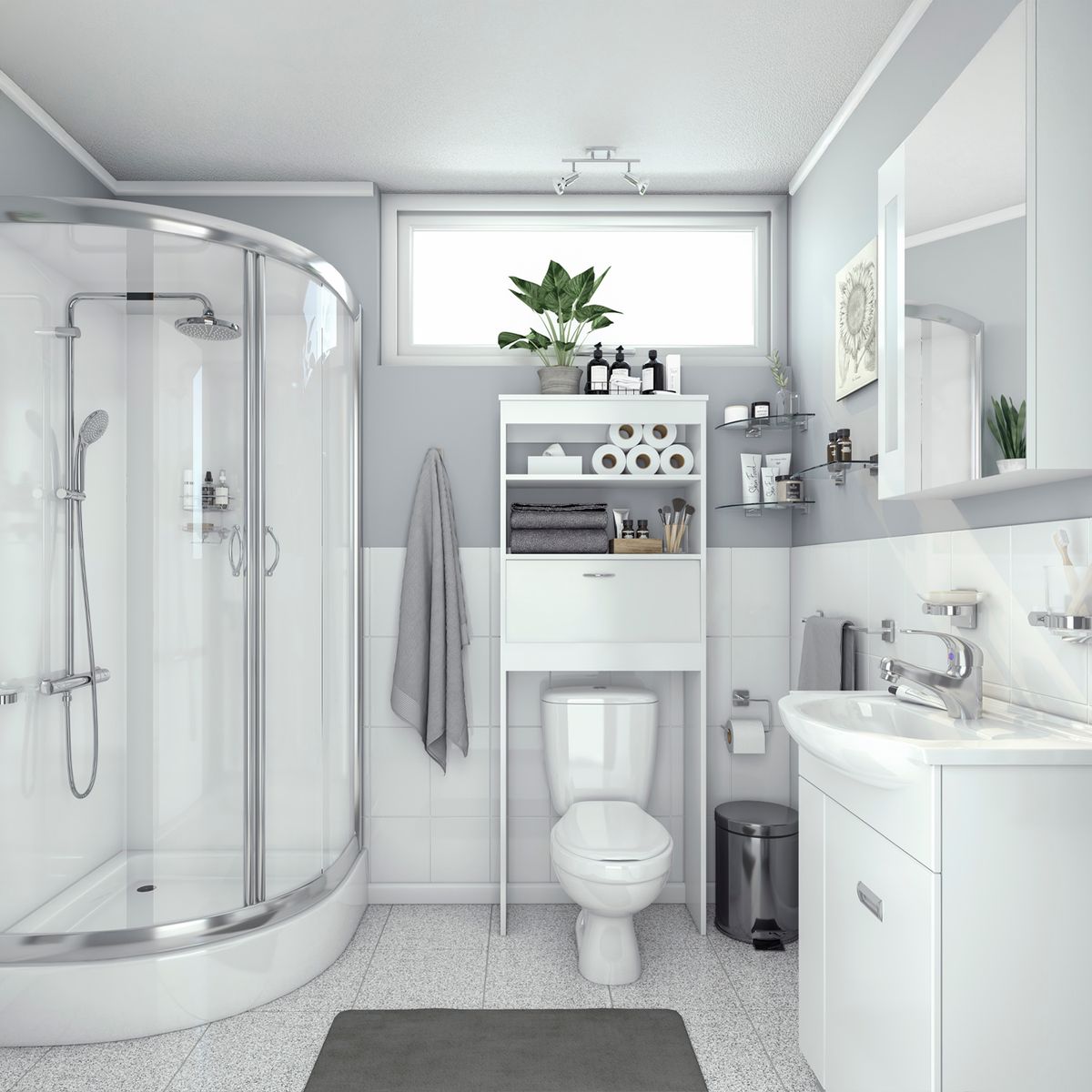 SENSI DACQUA - Botiquín espejo con luz led 50x70x14 cm