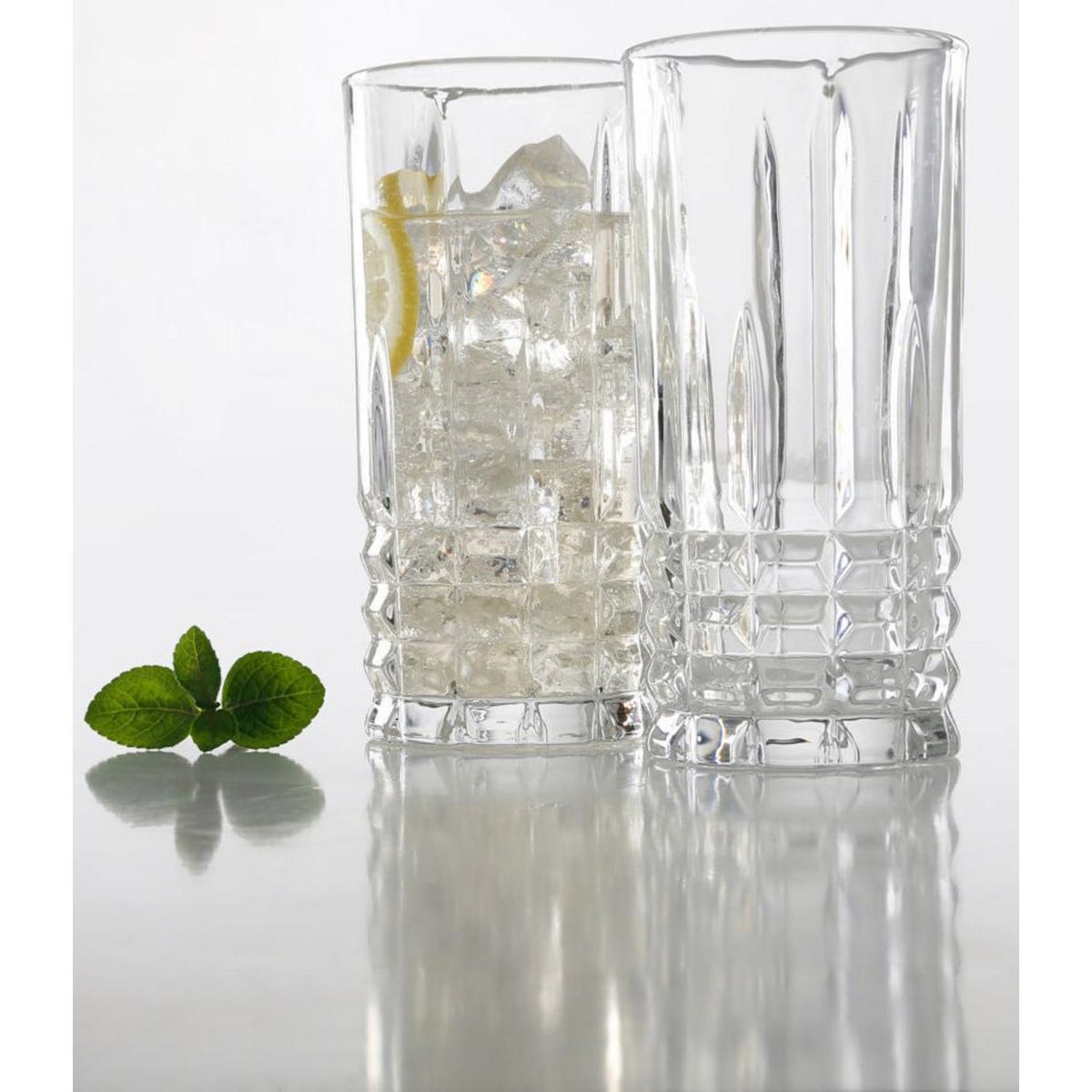 STANZZA - Set 6 Vasos Alto de Vidrio 385 ml Transparente