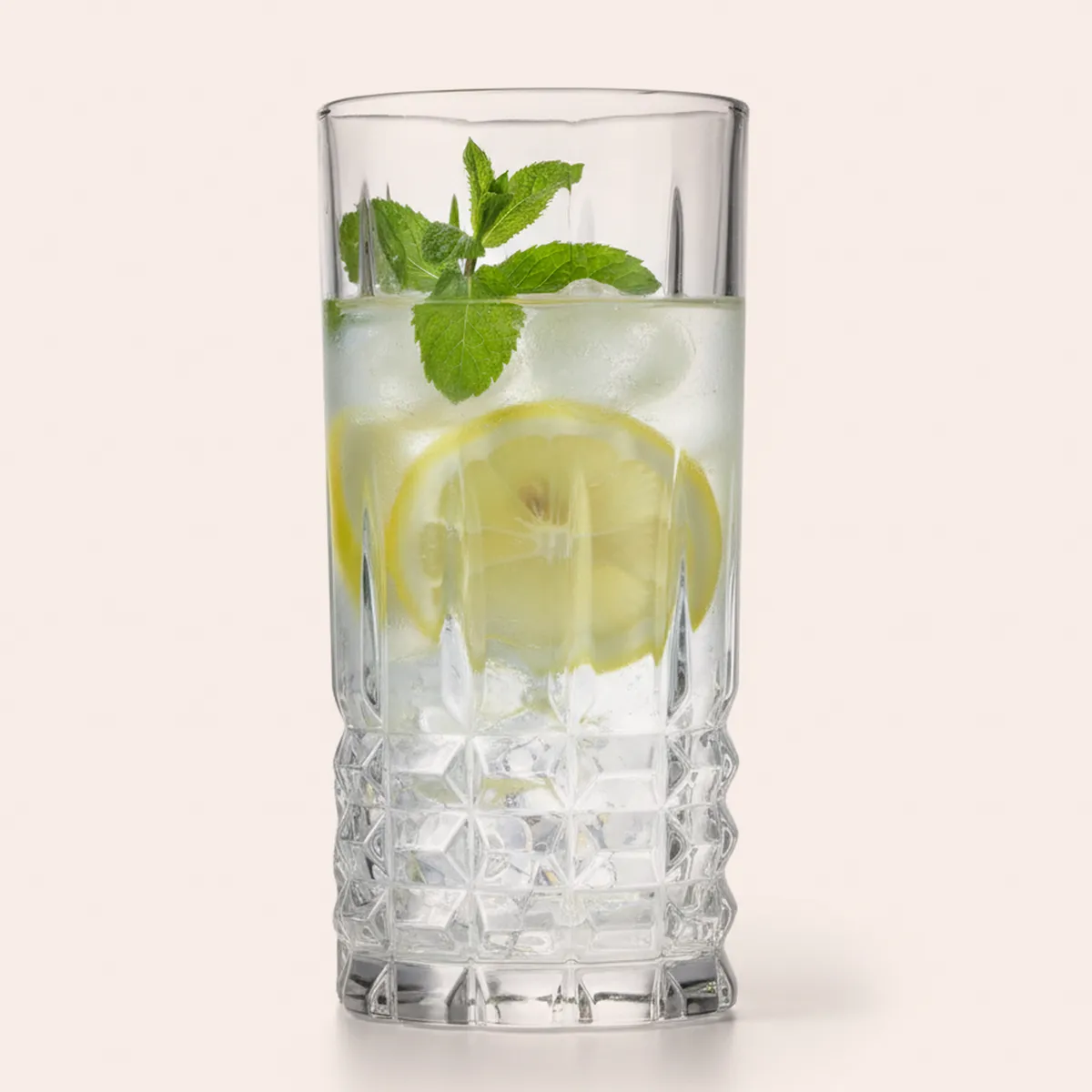 STANZZA - Set 6 Vasos Alto de Vidrio 385 ml Transparente