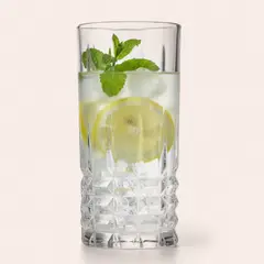 STANZZA - Set 6 Vasos Alto de Vidrio 385 ml Transparente