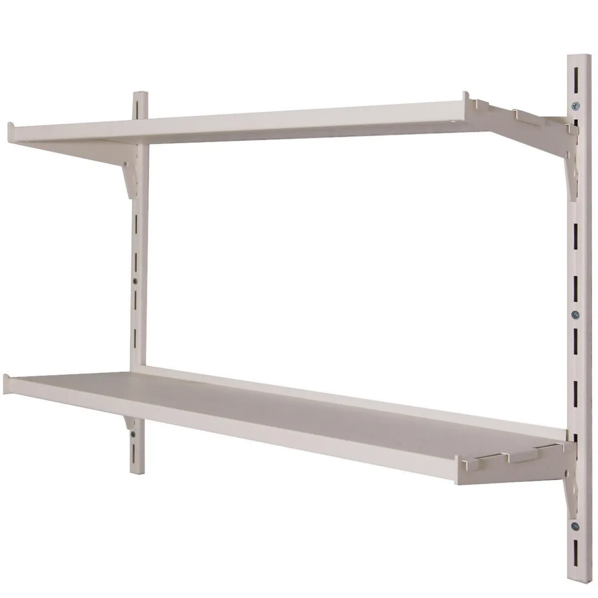 DUCASSE - Kit Repisa Graduable Metal 2 Nivel(es) 60x3.3x20 cm Blanco