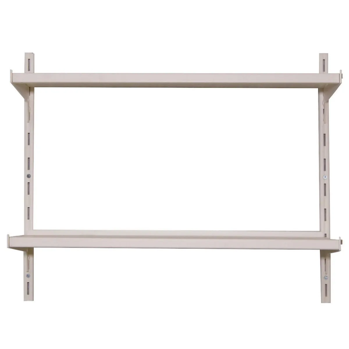 DUCASSE - Kit Repisa Graduable Metal 2 Nivel(es) 60x3.3x20 cm Blanco