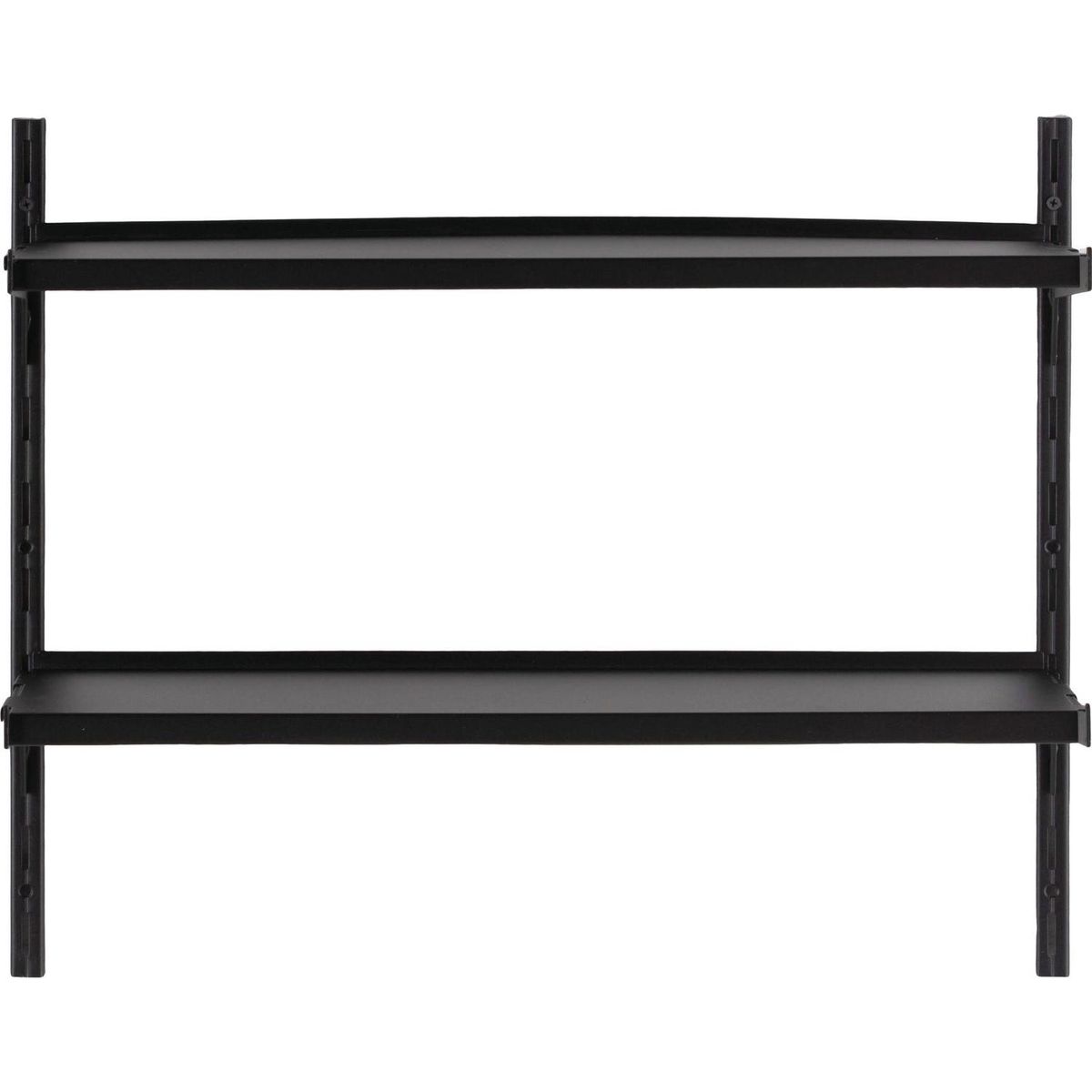 DUCASSE - Kit Repisa Graduable Metal 2 Nivel(es) 60x3.3x20 cm Negro