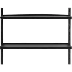 DUCASSE - Kit Repisa Graduable Metal 2 Nivel(es) 60x3.3x20 cm Negro