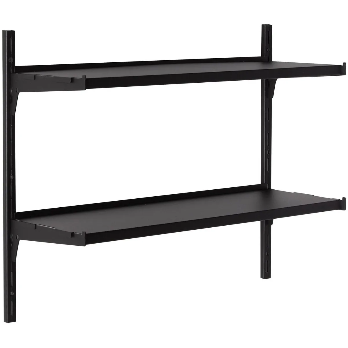 DUCASSE - Kit Repisa Graduable Metal 2 Nivel(es) 60x3.3x20 cm Negro