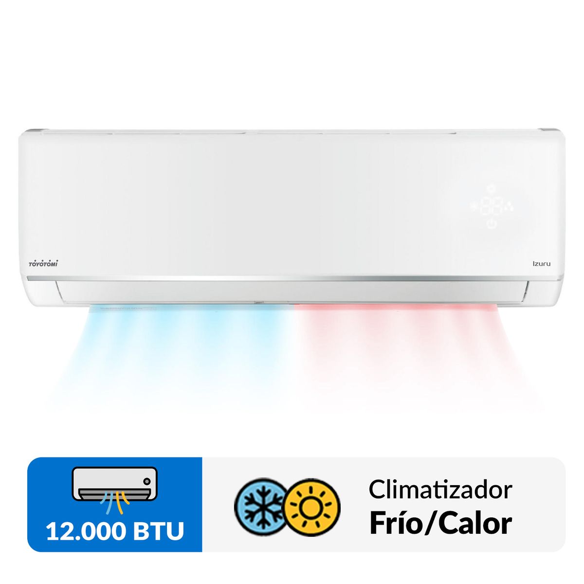 TOYOTOMI - Aire acondicionado split 12000 BTU blanco