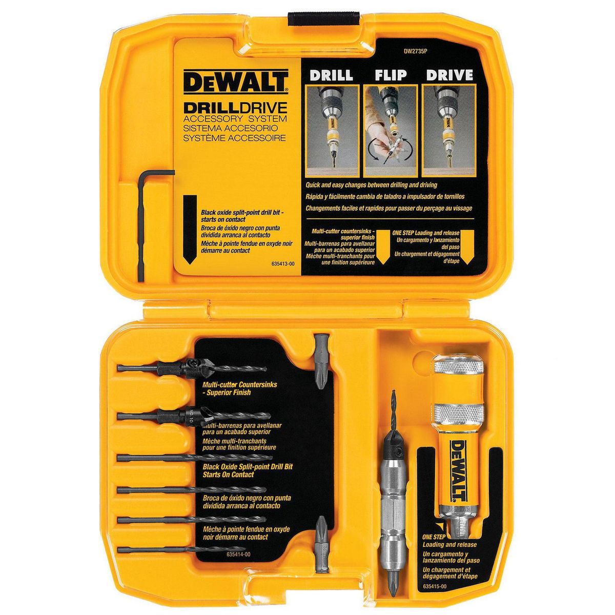 DEWALT - Set adaptador rápido avellanar/atornillador #6-8-10