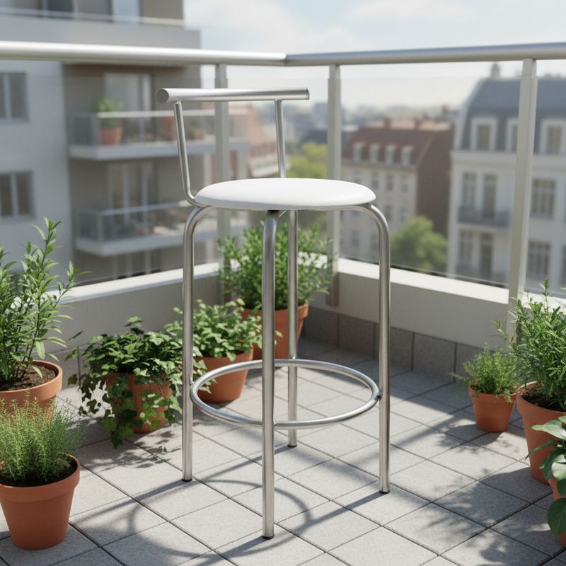 AGM - Piso Bar Plata/blanco 147x40x40 cm