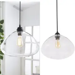JUST HOME COLLECTION - Lámpara de Colgar Giza Acero Incoloro/Transparente 40 W 34 cm