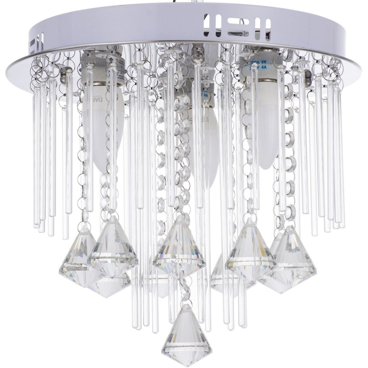 JUST HOME COLLECTION - Lámpara Techo Caldas 3 Luces Acero