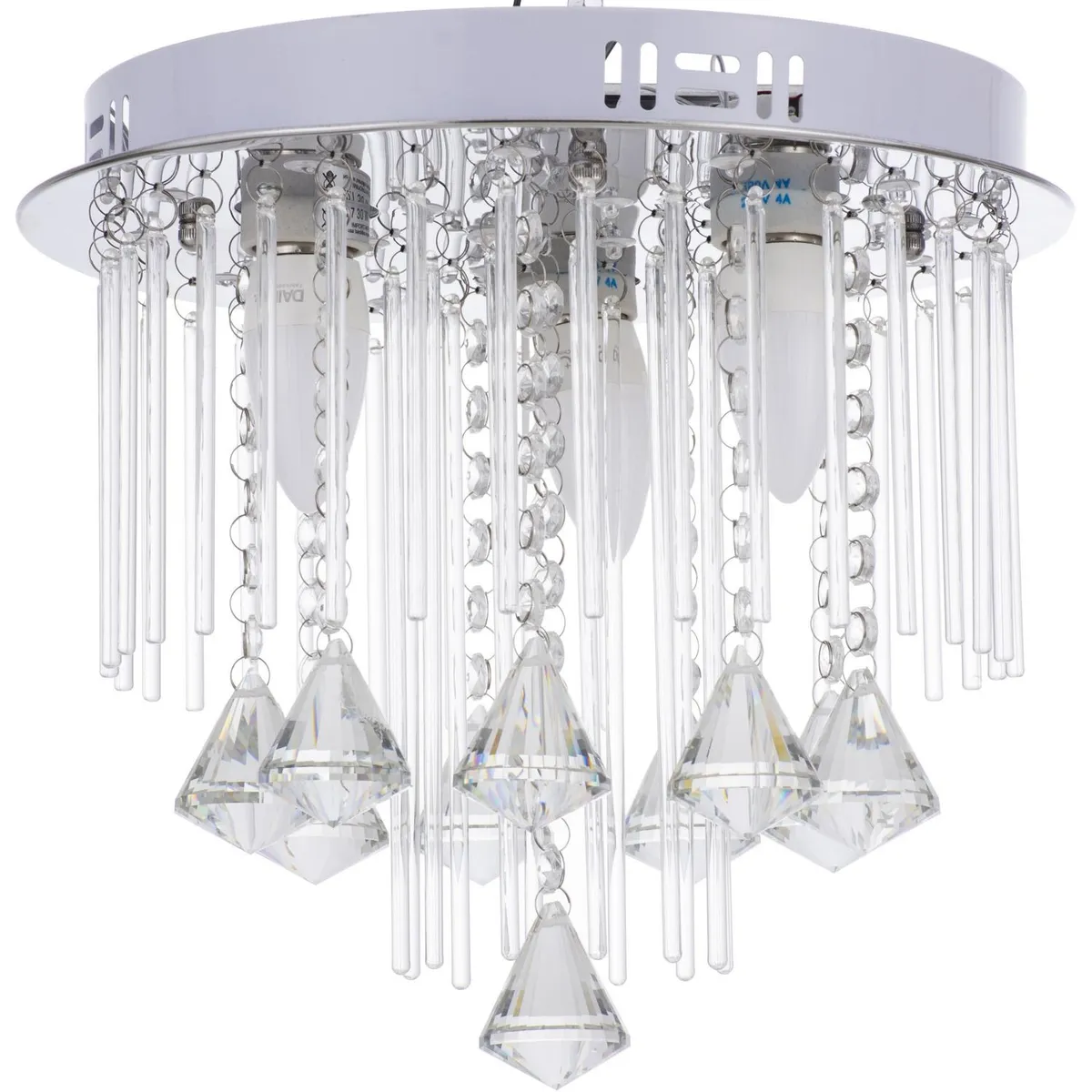 JUST HOME COLLECTION - Lámpara Techo Caldas 3 Luces Acero