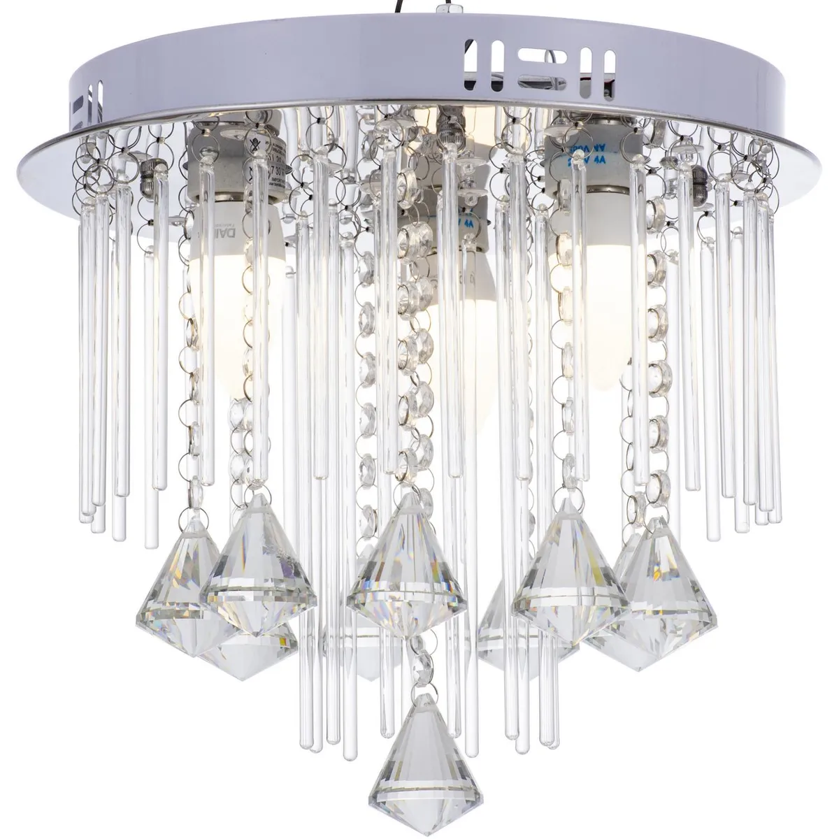 JUST HOME COLLECTION - Lámpara Techo Caldas 3 Luces Acero