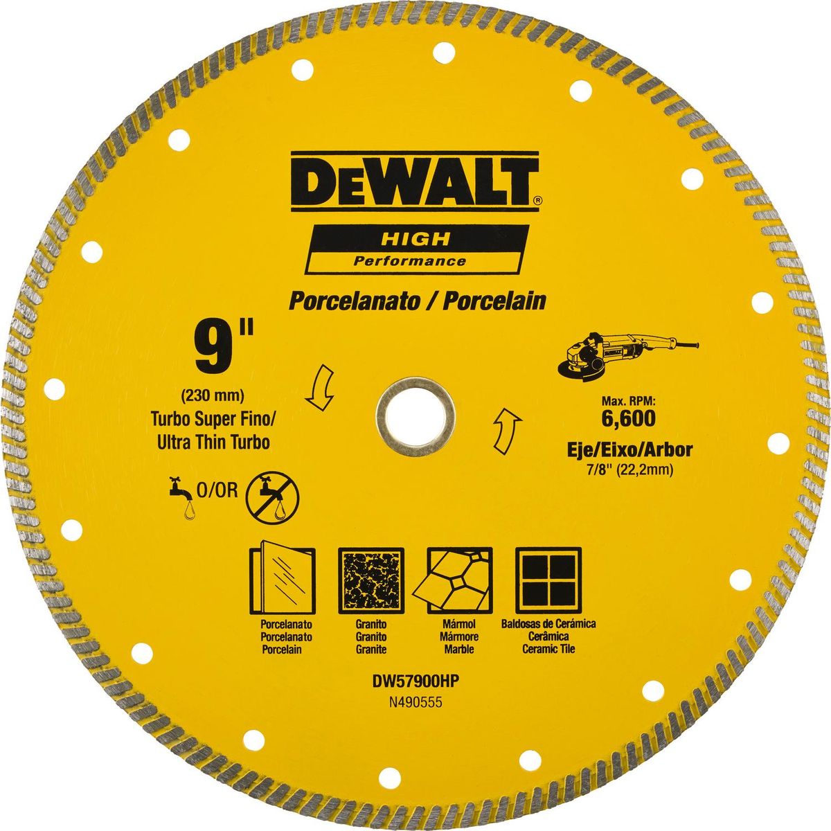 DEWALT - Disco diamante ranurado 9'' 2,0 mm