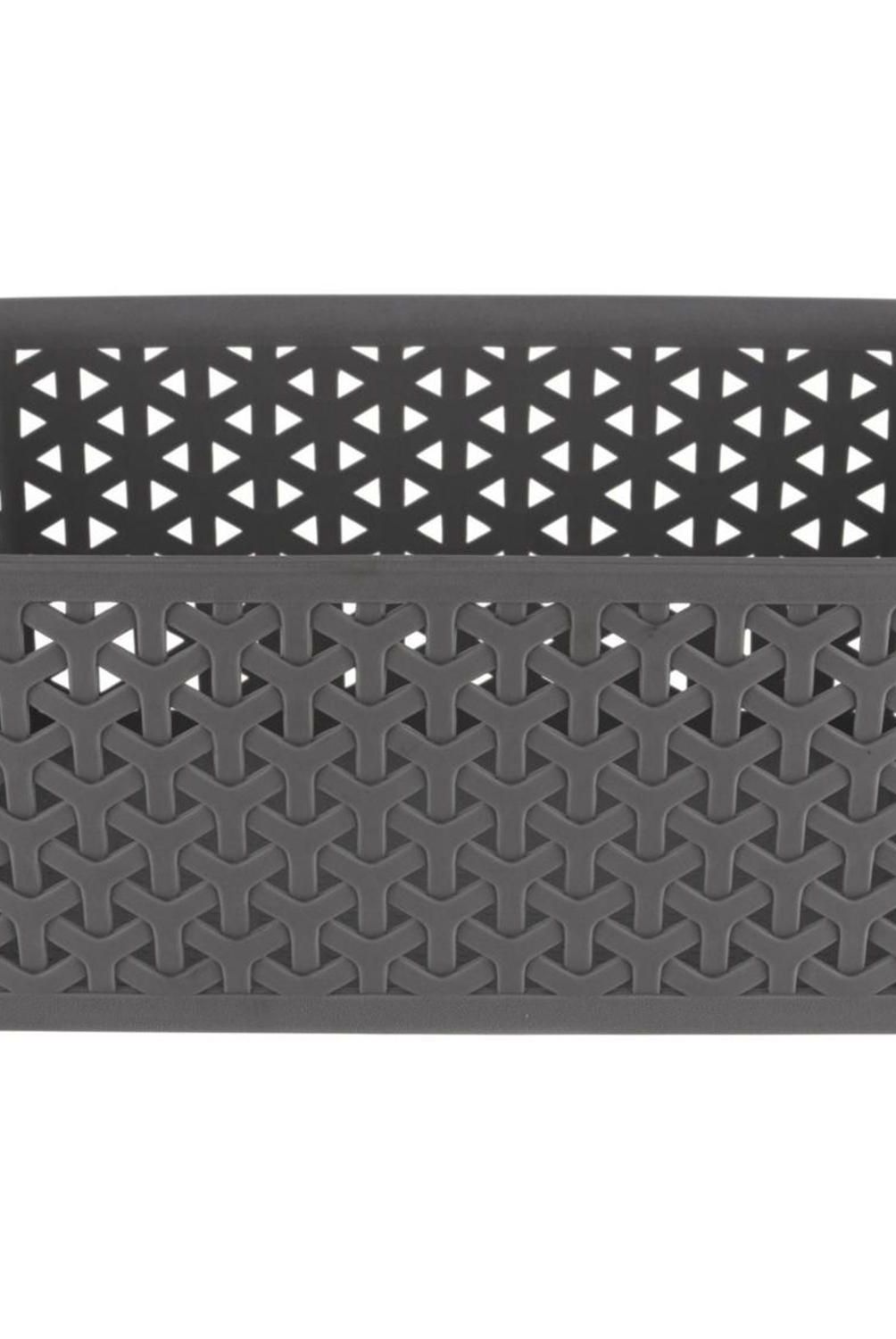 JUST HOME COLLECTION - Canasto Ratán 19.5x10.5x25 cm 4 l Gris