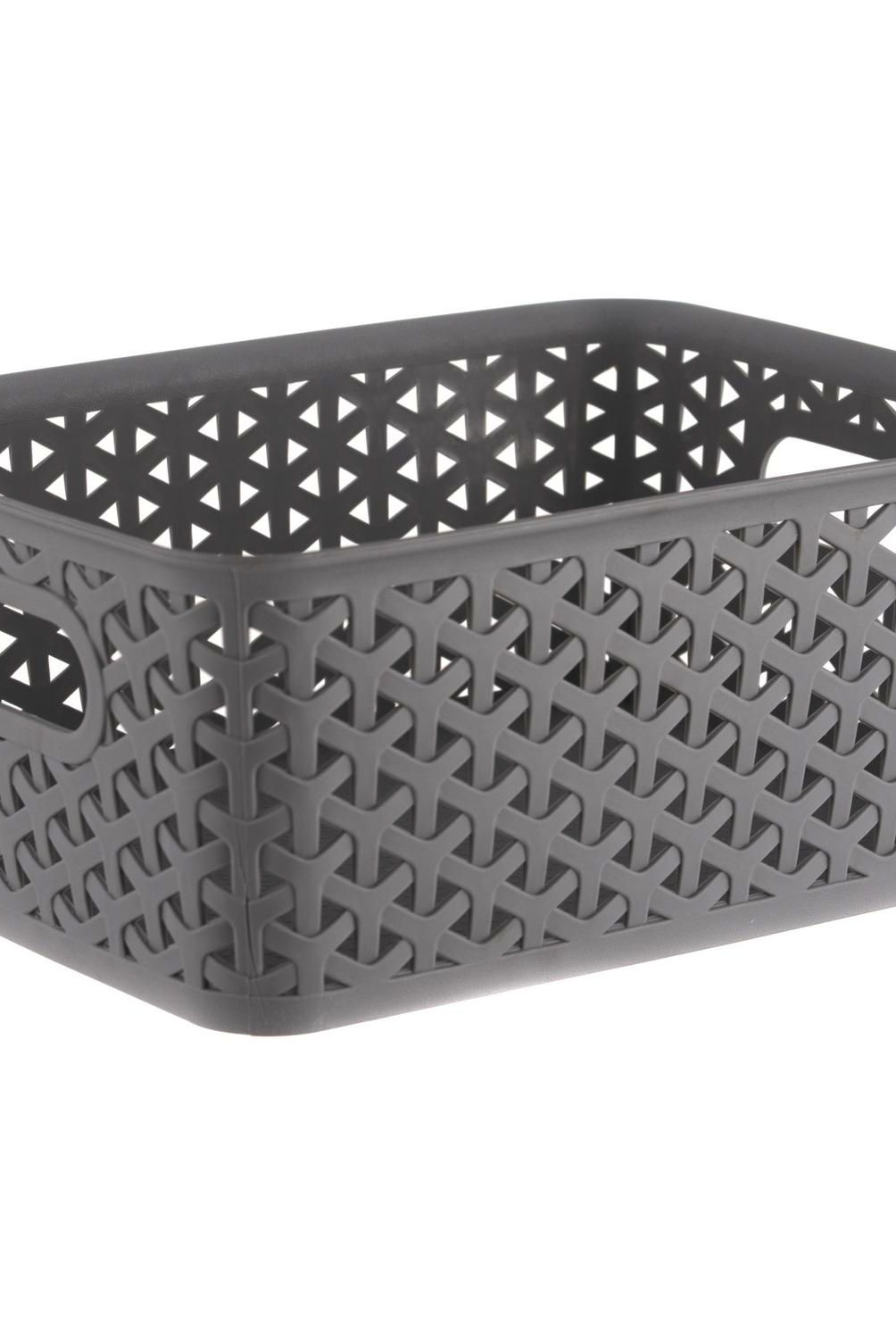 JUST HOME COLLECTION - Canasto Ratán 19.5x10.5x25 cm 4 l Gris