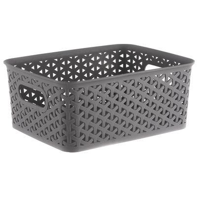 Imagen 2 del producto Canasto Ratán 19.5x10.5x25 cm 4 l Gris