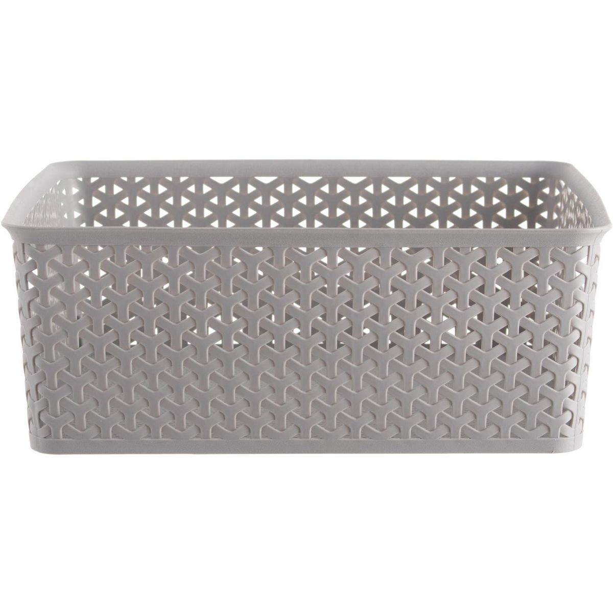 JUST HOME COLLECTION - Canasto Ratán 30x13.5x35.5 cm 14.5 l Gris