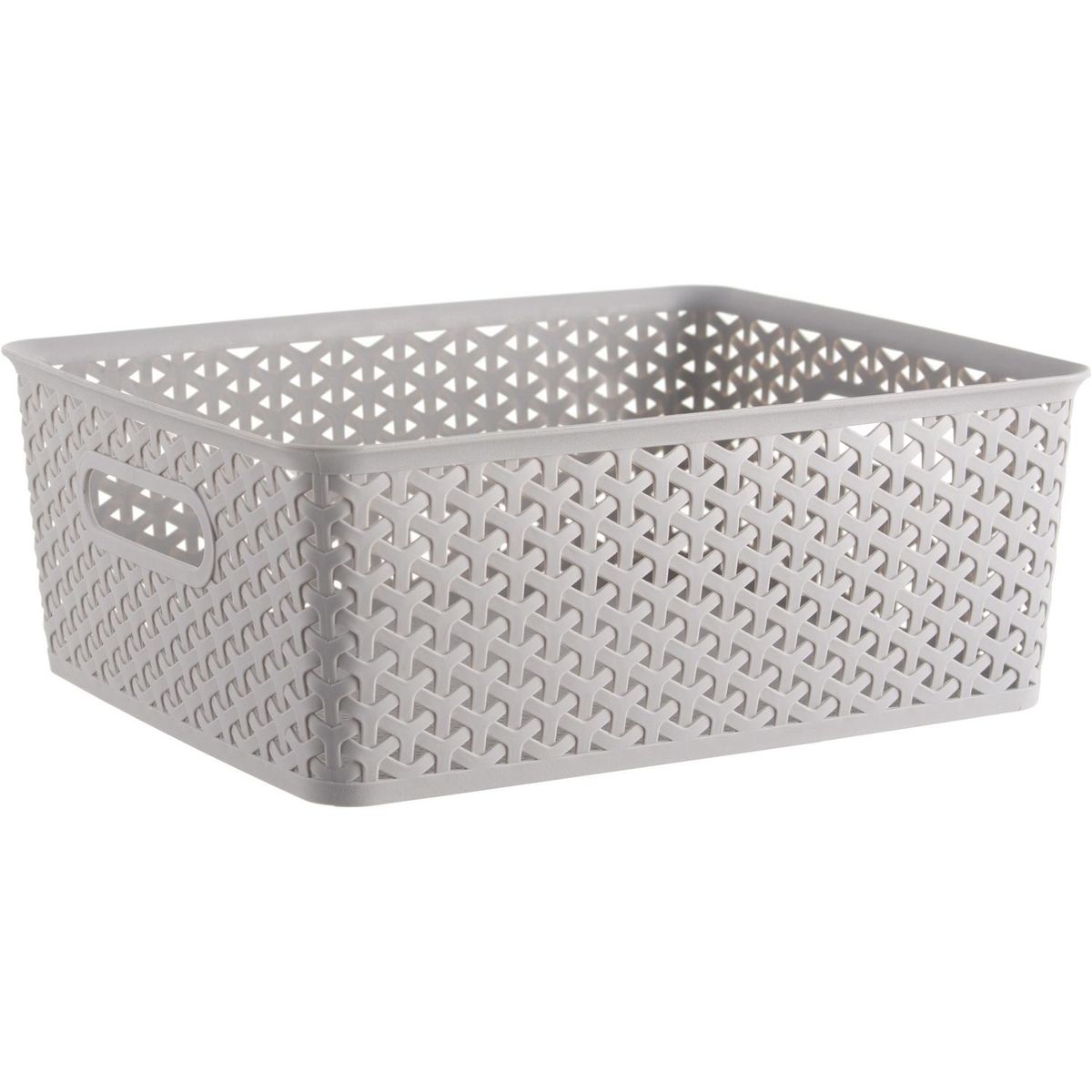 JUST HOME COLLECTION - Canasto Ratán 30x13.5x35.5 cm 14.5 l Gris