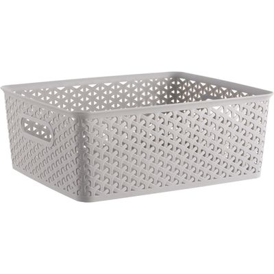 Imagen 2 del producto Canasto Ratán 30x13.5x35.5 cm 14.5 l Gris