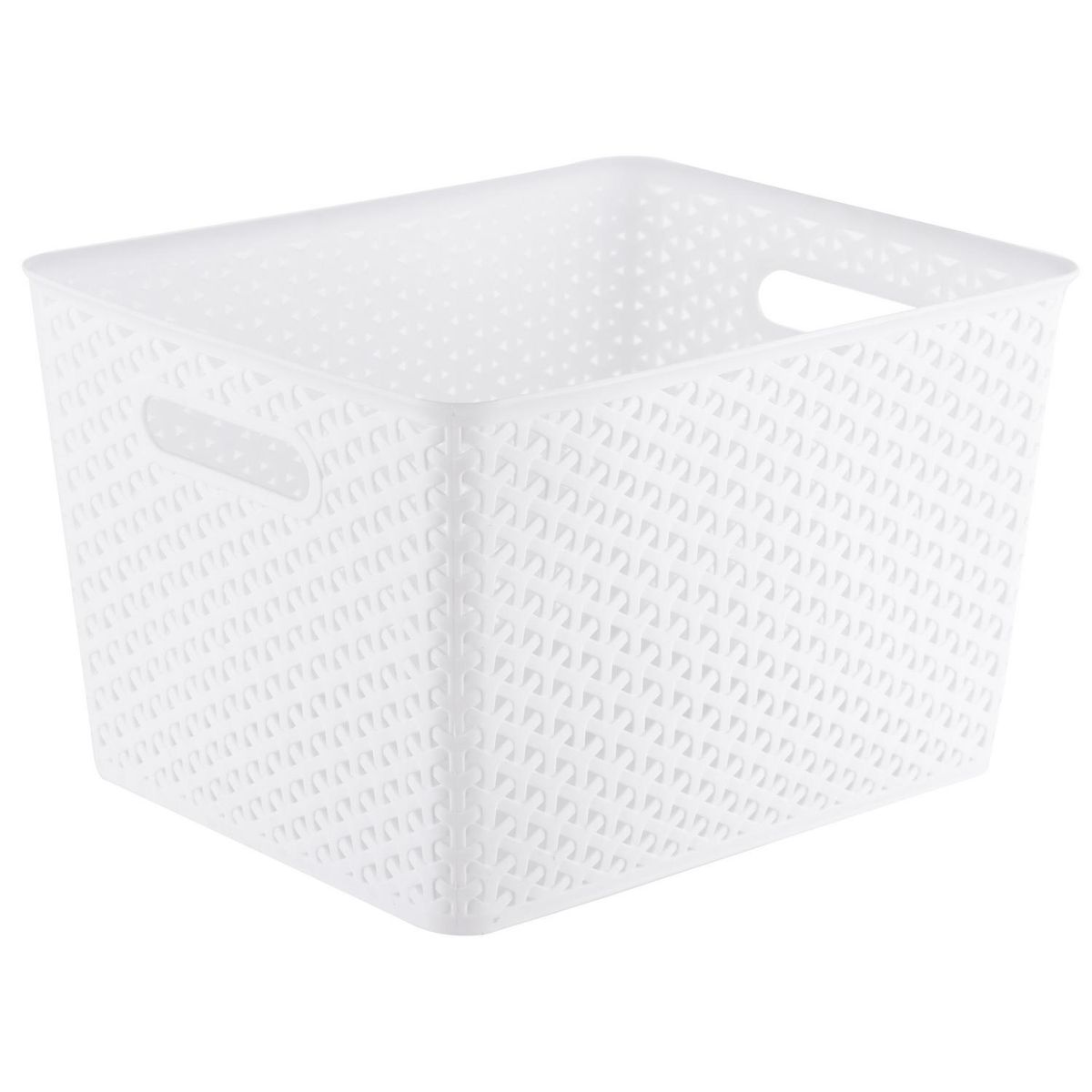 JUST HOME COLLECTION - Canasto Ratán 30x22.5x35.5 cm 6 l Blanco