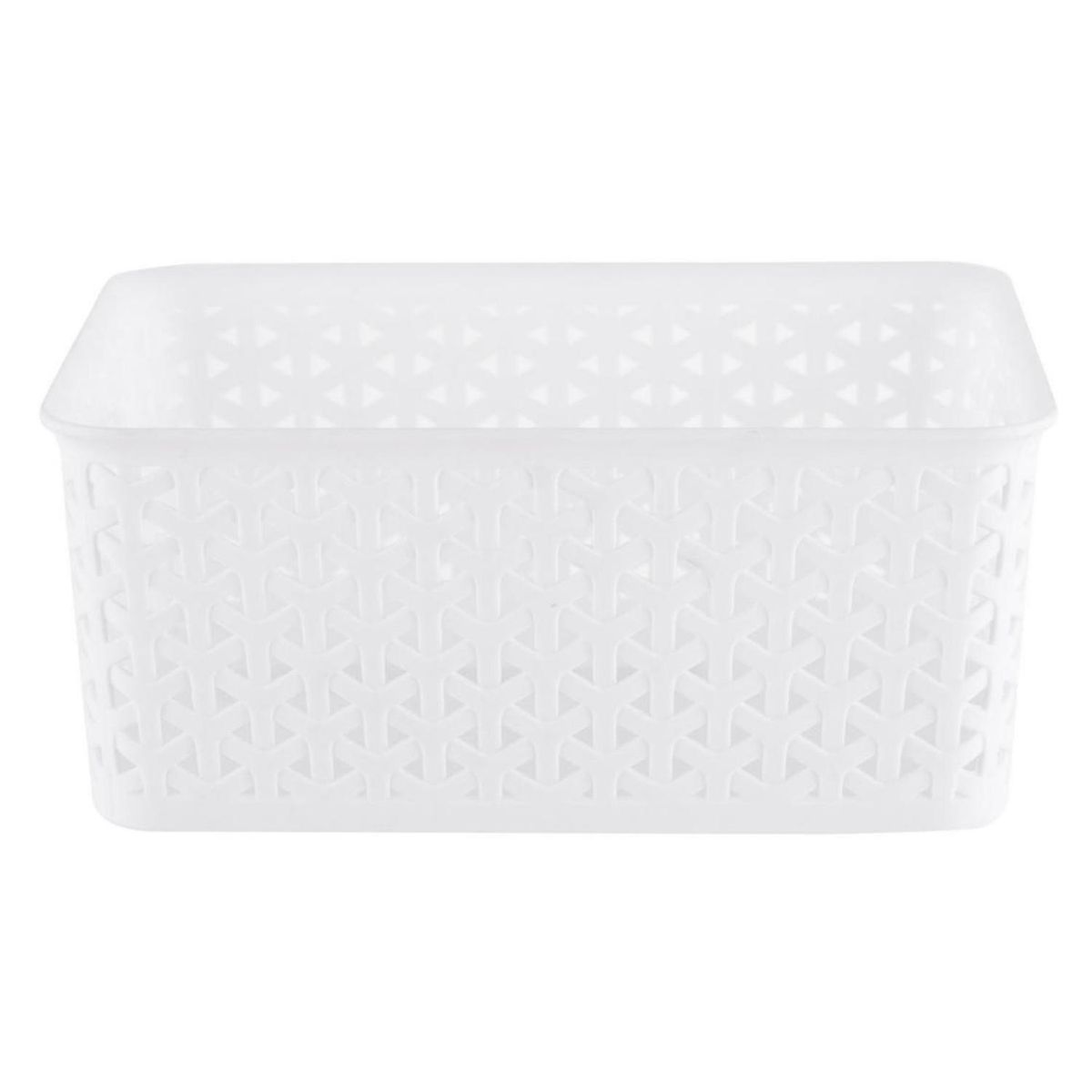 JUST HOME COLLECTION - Canasto Ratán 19.5x10.5x25 cm 4 l Blanco