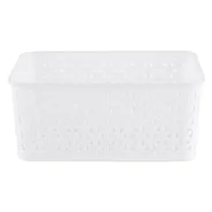 JUST HOME COLLECTION - Canasto Ratán 19.5x10.5x25 cm 4 l Blanco