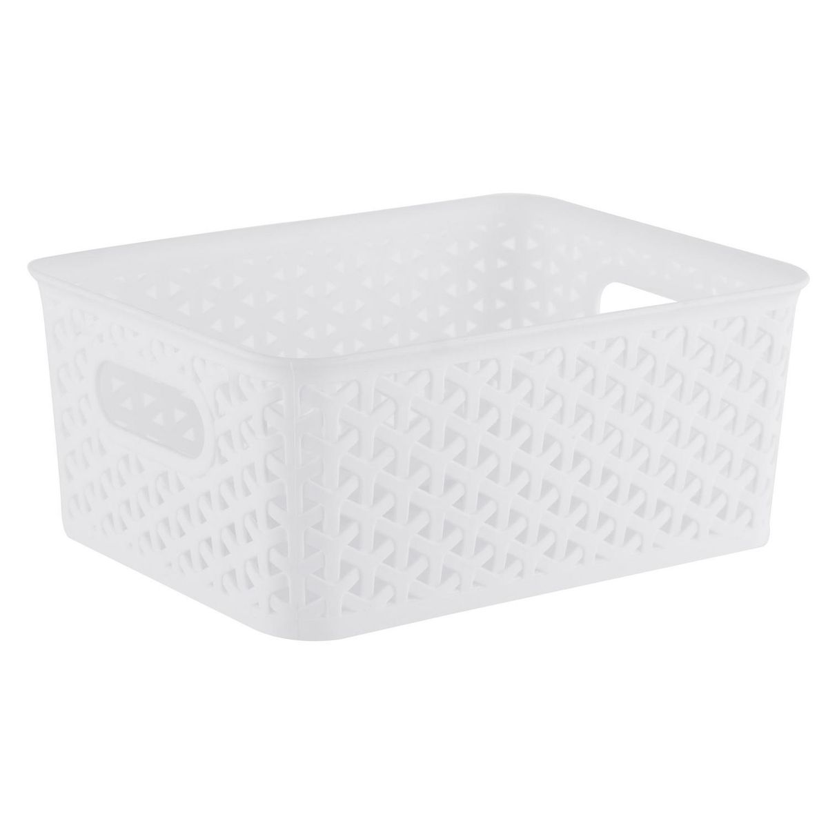 JUST HOME COLLECTION - Canasto Ratán 19.5x10.5x25 cm 4 l Blanco