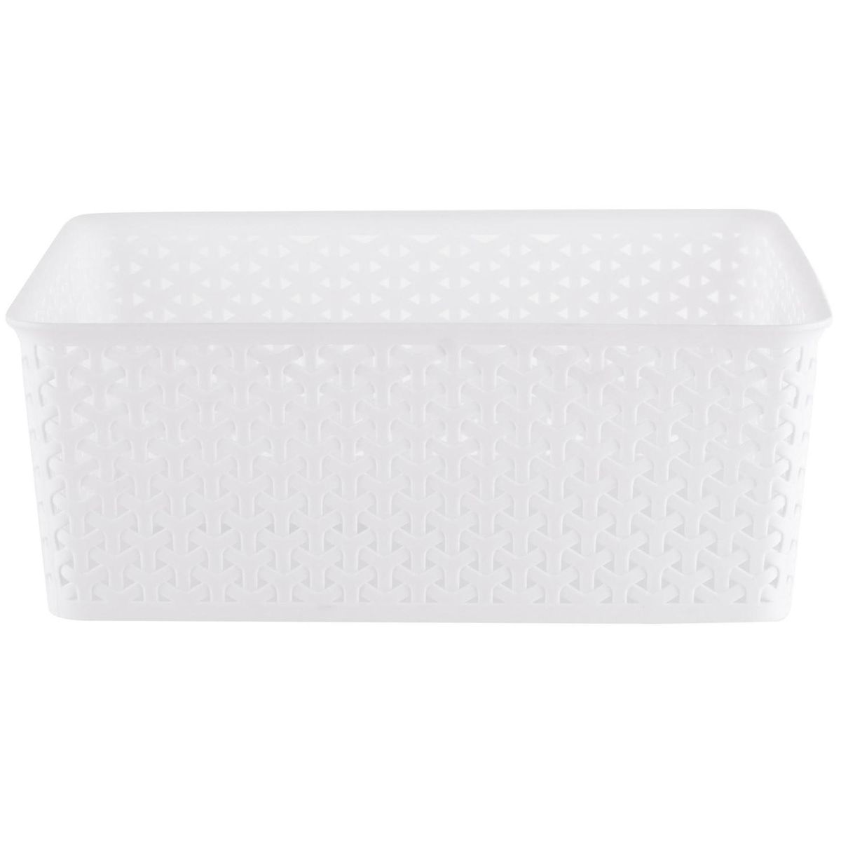 JUST HOME COLLECTION - Canasto Ratán 30x13.5x35.5 cm 14 l Blanco