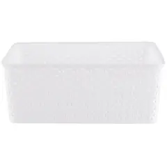 JUST HOME COLLECTION - Canasto Ratán 30x13.5x35.5 cm 14 l Blanco