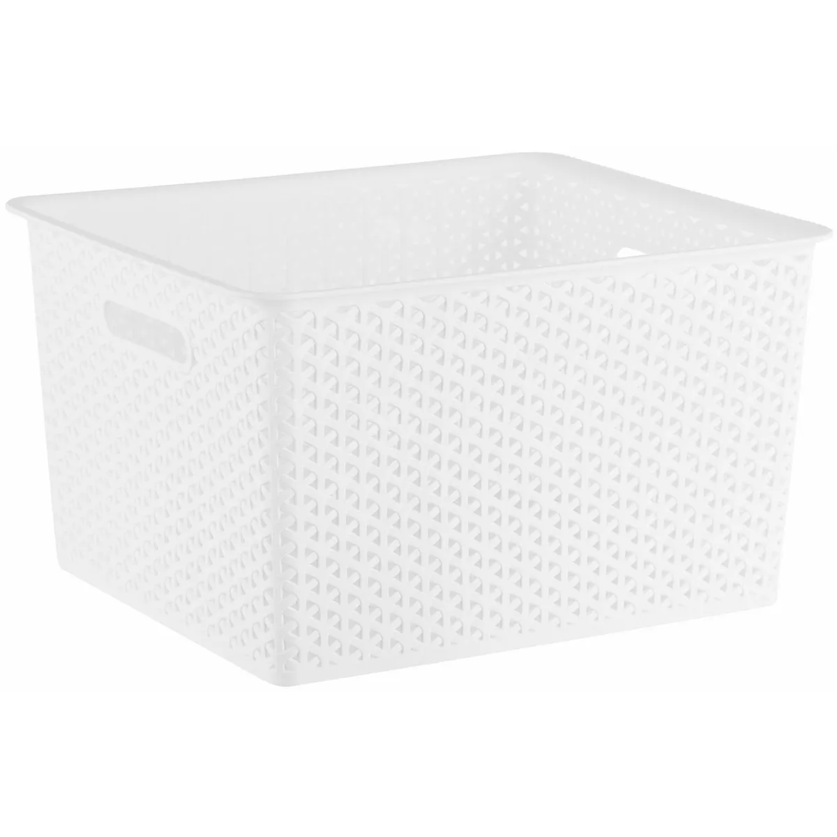 JUST HOME COLLECTION - Canasto Ratán 35x24x47 cm 35 l Blanco