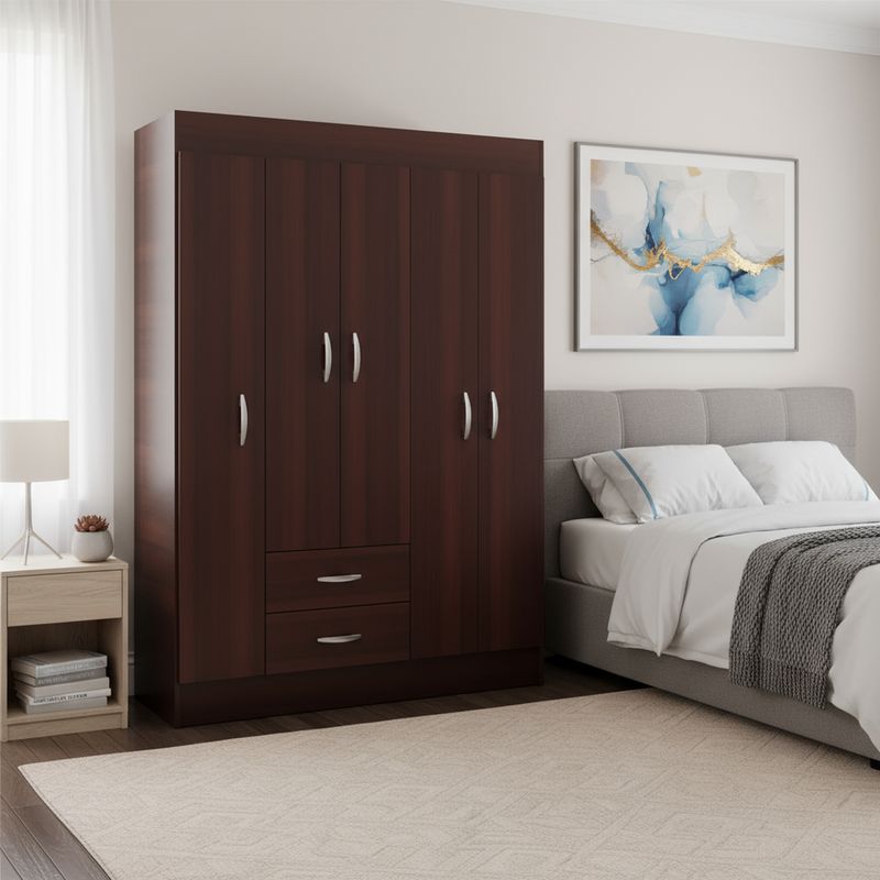 CIC - Clóset 6 Puerta(s) 156x178x46,5 cm Chocolate