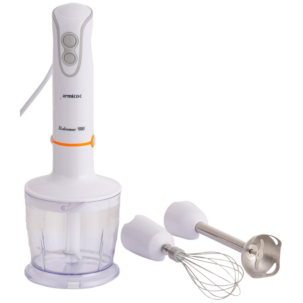 MARMICOC - Batidora de Inmersión De mano 0.3 l 600 W Blanco MA-4100