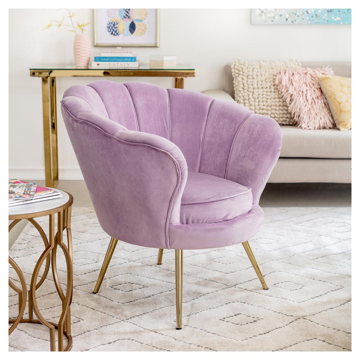 HOMY - Poltrona 1 cuerpo FLOR 68x84x81 cm Rosado