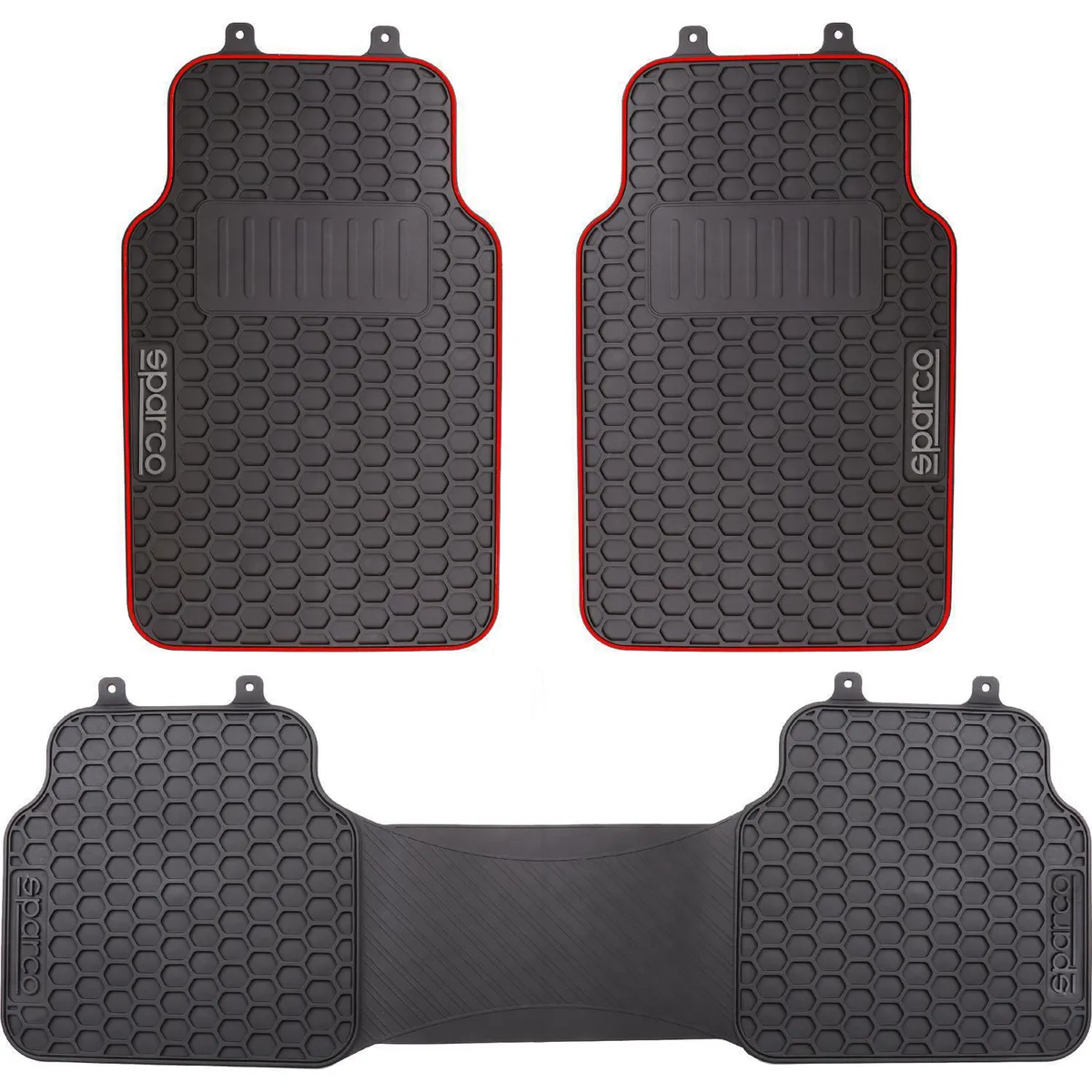 SPARCO - Set de Pisos Sparco Antideslizante para Camioneta Universal 3 Unidades