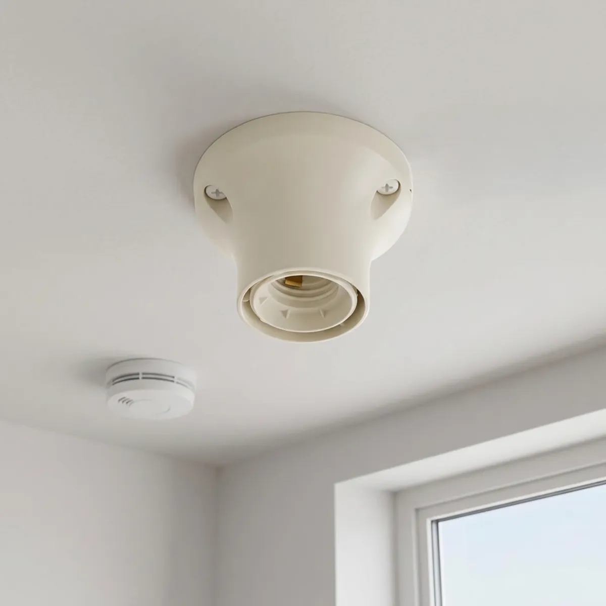 Portalámpara plástico E27 cielo, marca HALUX - Foto 2