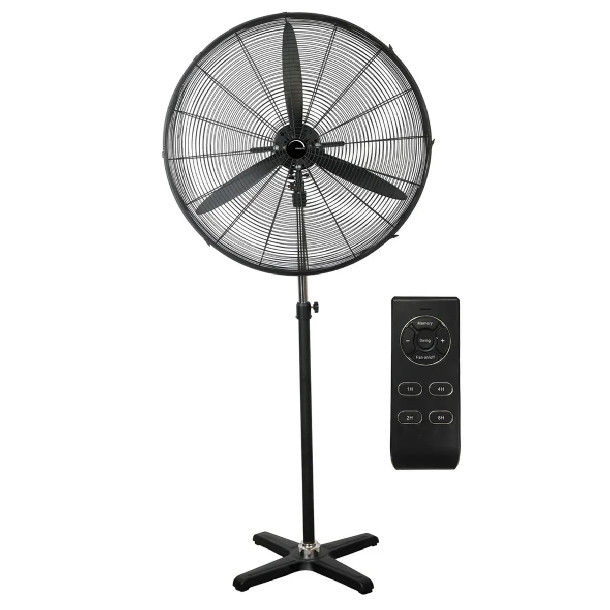 AIROLITE - Ventilador de pedestal mural industrial 30" negro