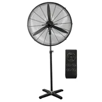 Ventilador de pedestal mural industrial 30"" negro
