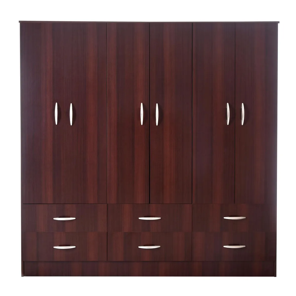 CIC - Clóset 6 Puerta(s) 6 Cajón(es) 3 Repisa(s) 180x178x47 cm Chocolate