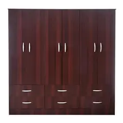 CIC - Clóset 6 Puerta(s) 6 Cajón(es) 3 Repisa(s) 180x178x47 cm Chocolate