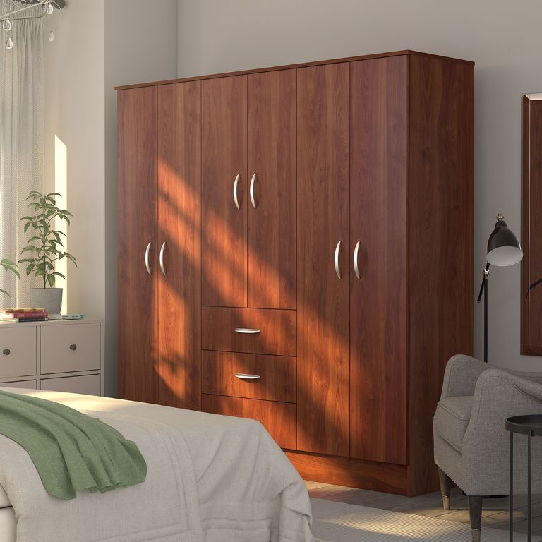 Clóset 6 Puerta(s) 3 Cajón(es) 2 Repisa(s) 180x178x47 cm Café