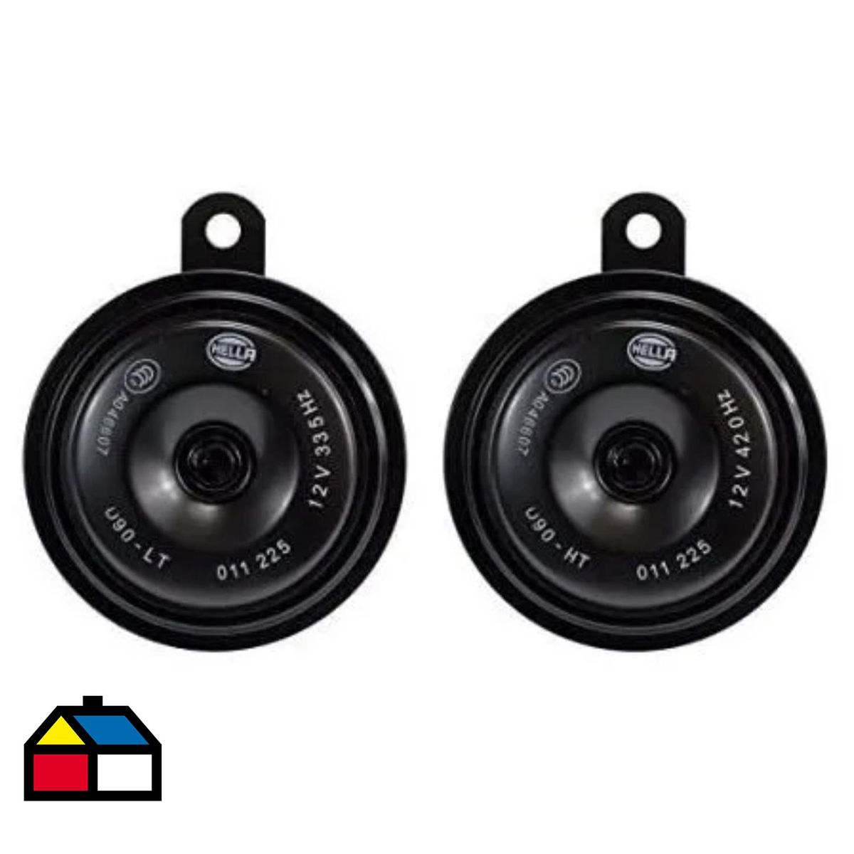 HELLA - Kit bocina disco 77mm 2 tonos 12v 350-420 hz